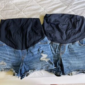 Isabel Maternity Jean Shorts BUNDLE OF TWO
